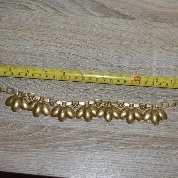 Stella & Dot Hazel Flower Petal Statement Necklace Chain Link Gold - Picture 14 of 16